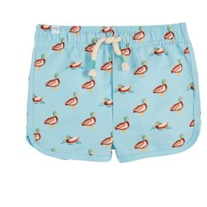 Mud Pie Duck Patterned Kids Shorts - Blue